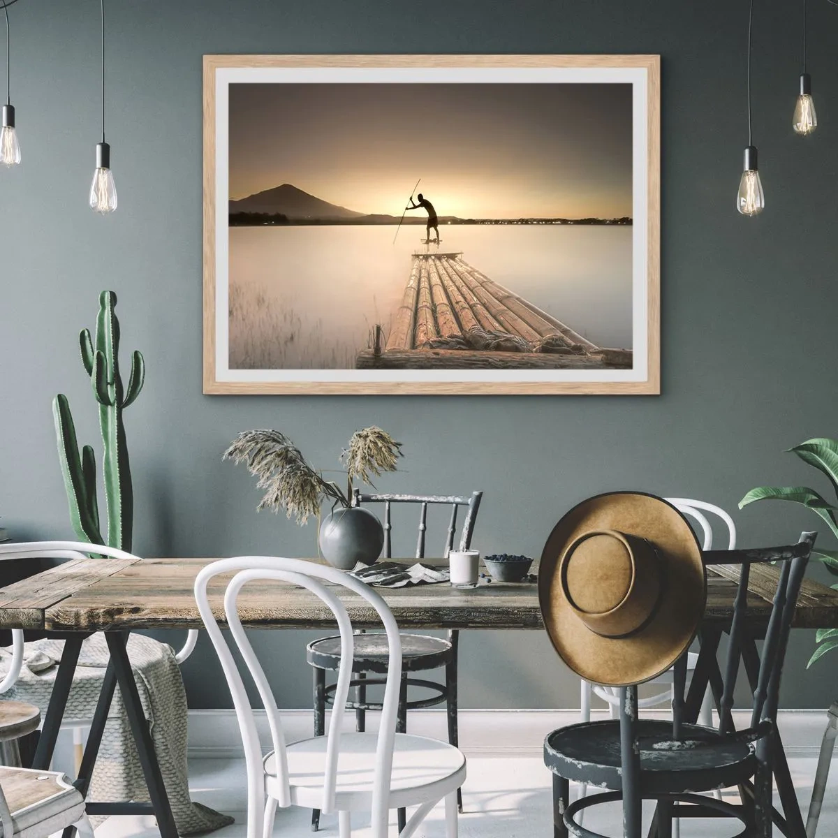 Pôster com moldura de carvalho claro - Antes de descansar - 91x61 cm