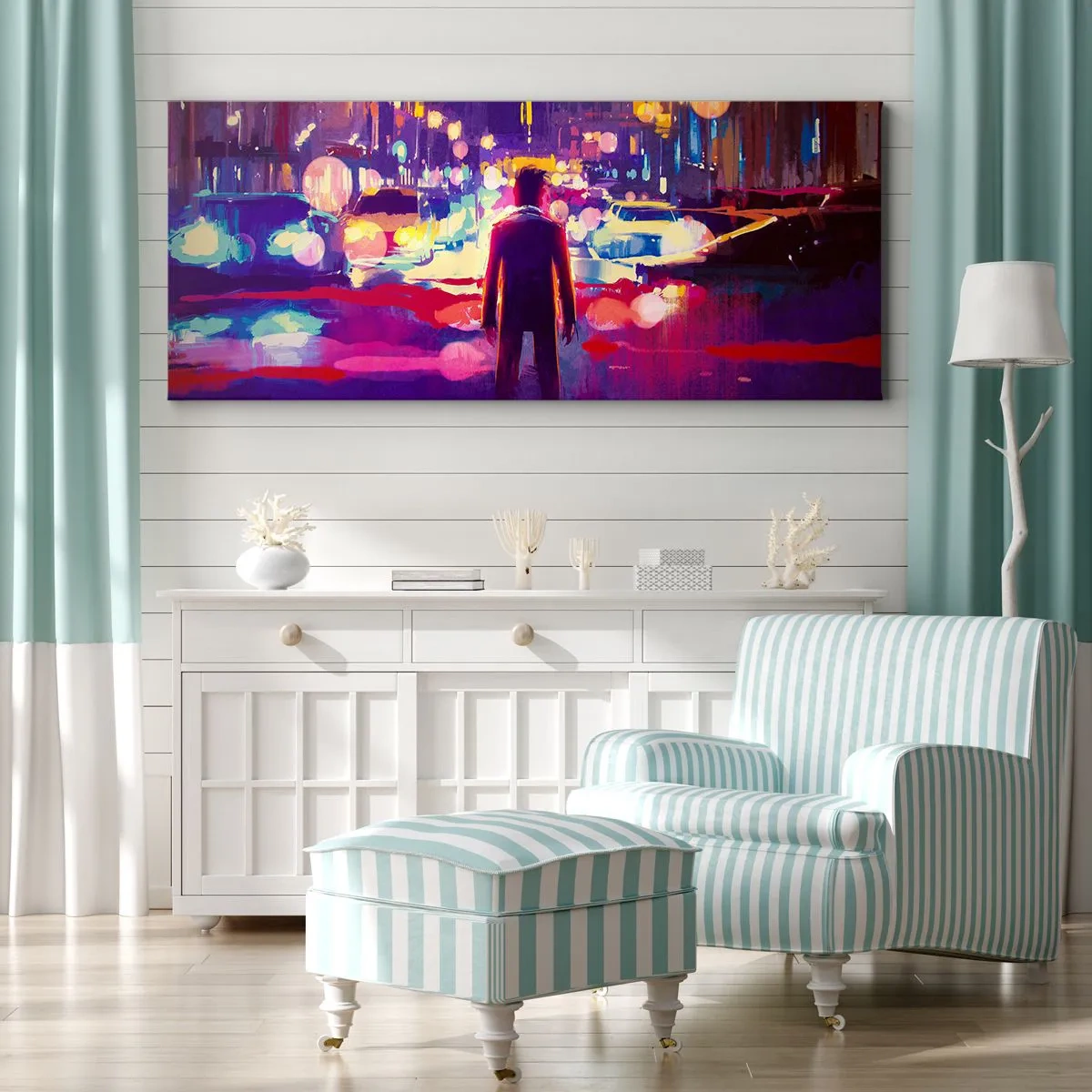Quadro em tela - Imerso na luz - 100x40 cm