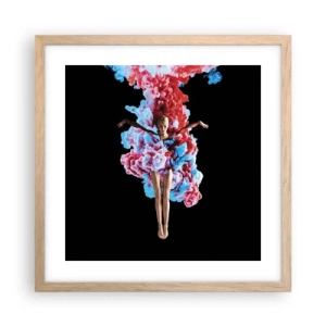 Pôster com moldura de carvalho claro - Em pleno florescimento - 40x40 cm
