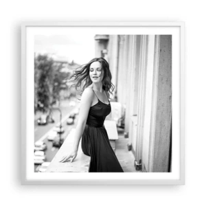 Pôster em moldura branca - Certamente uma parisiense - 60x60 cm