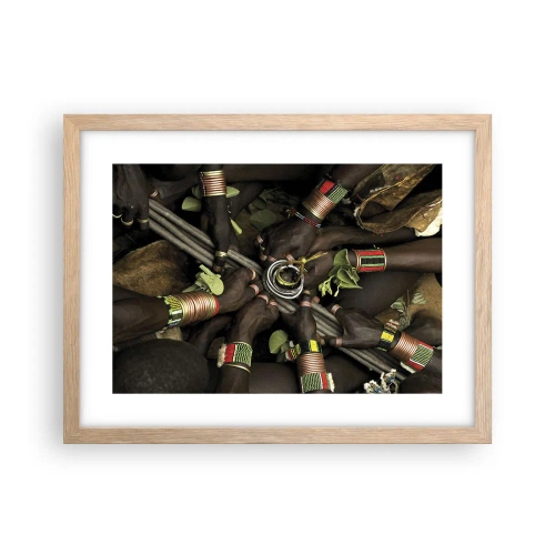 Pôster com moldura de carvalho claro - Estamos juntos - 40x30 cm