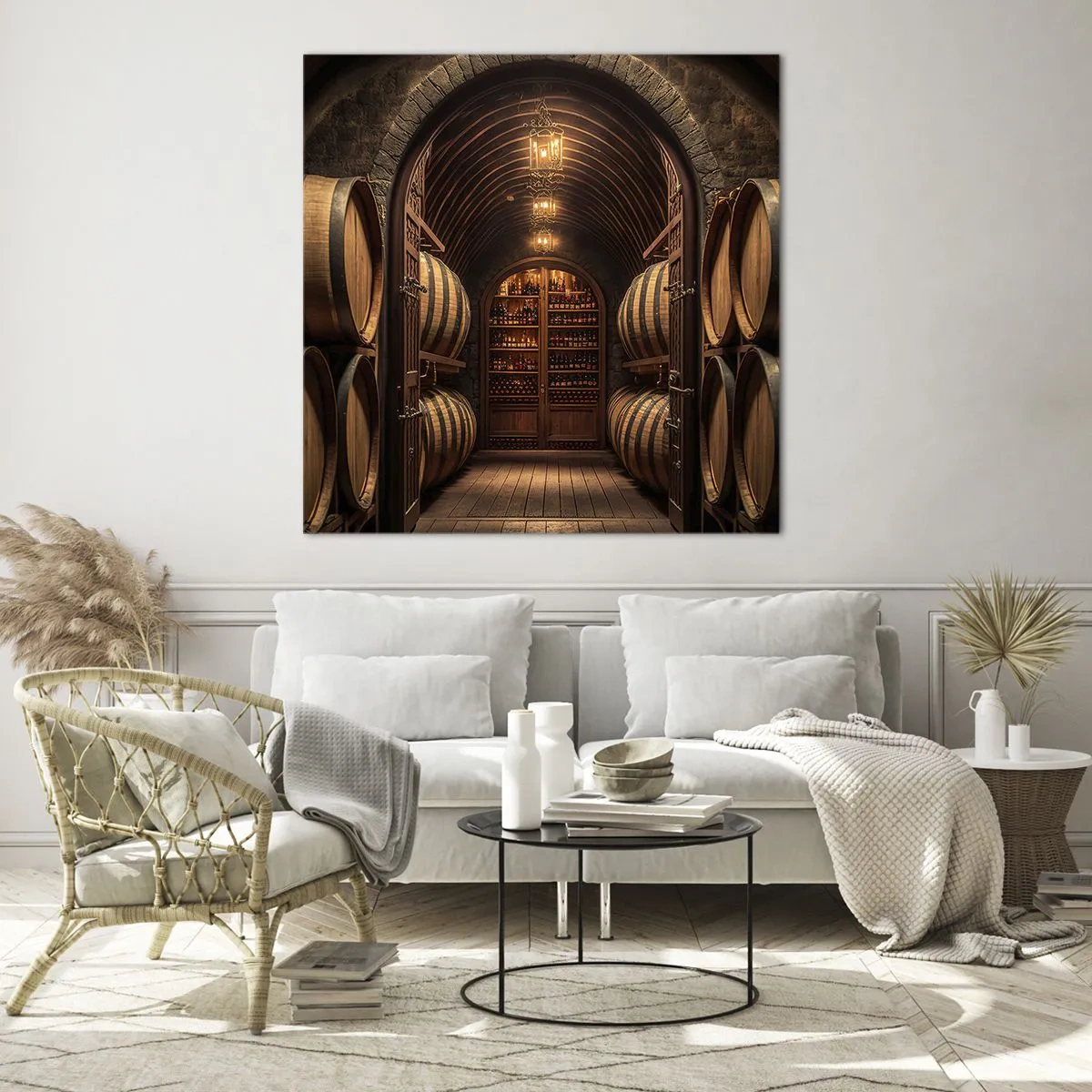 Quadro em vidro - Porão atmosférico - 40x40 cm