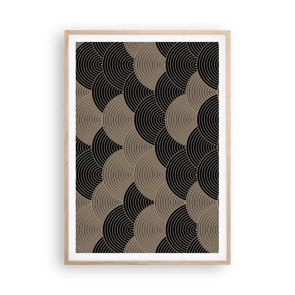 Pôster com moldura de carvalho claro - Unidade na multiplicidade - 70x100 cm