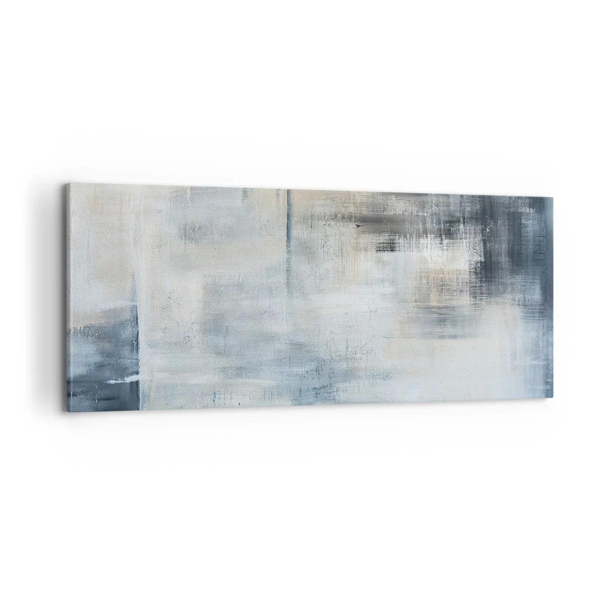 Quadro em tela - Atrás da cortina azul - 100x40 cm