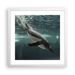 Pôster em moldura branca - Bem-vindo ao meu mundo - 40x40 cm