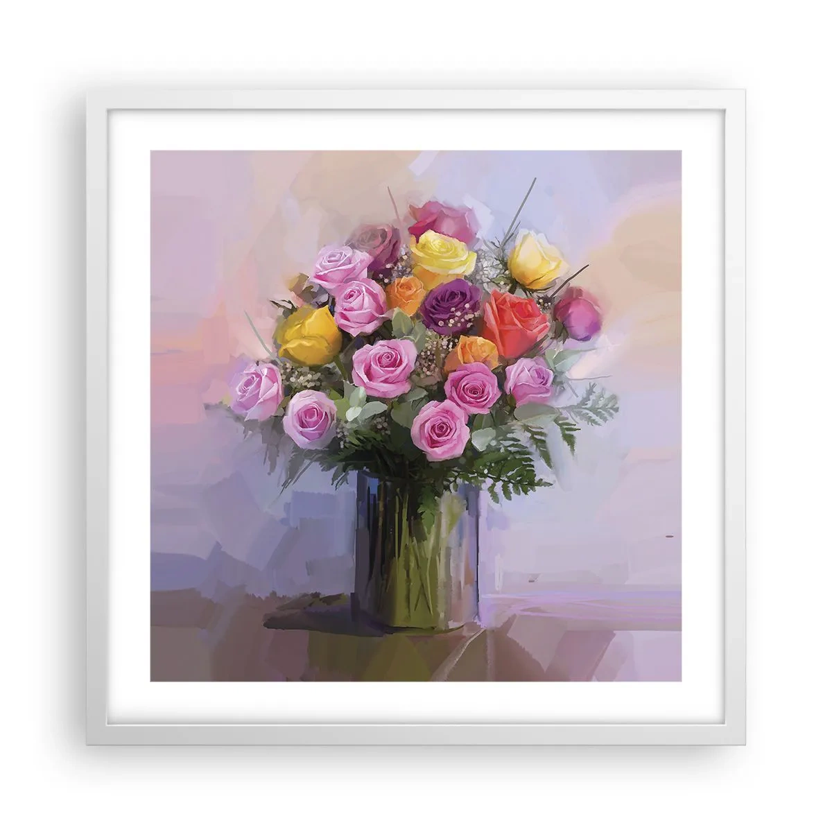 Pôster em moldura branca - Beleza retida - 50x50 cm