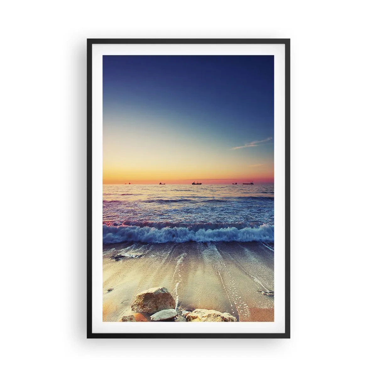 Pôster com moldura preta - E além do horizonte? - 61x91 cm