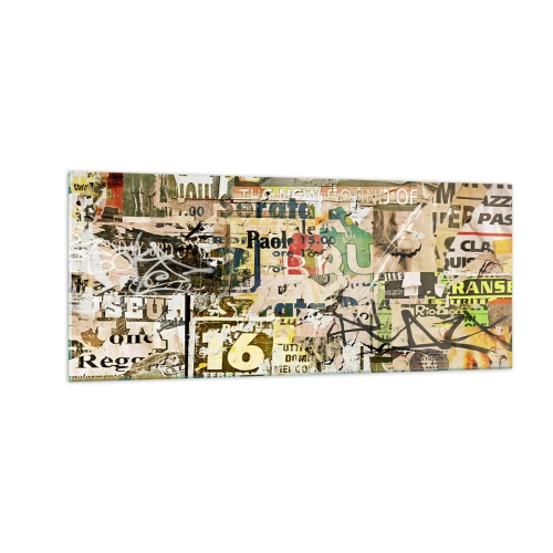 Quadro em vidro - O caos - 100x40 cm