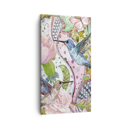 Quadro em tela - Emaranhados em trepadeiras - 45x80 cm
