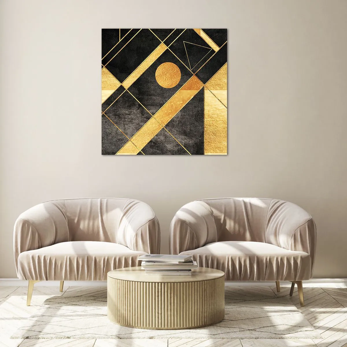 Quadro em vidro - Sol do Deserto - 60x60 cm