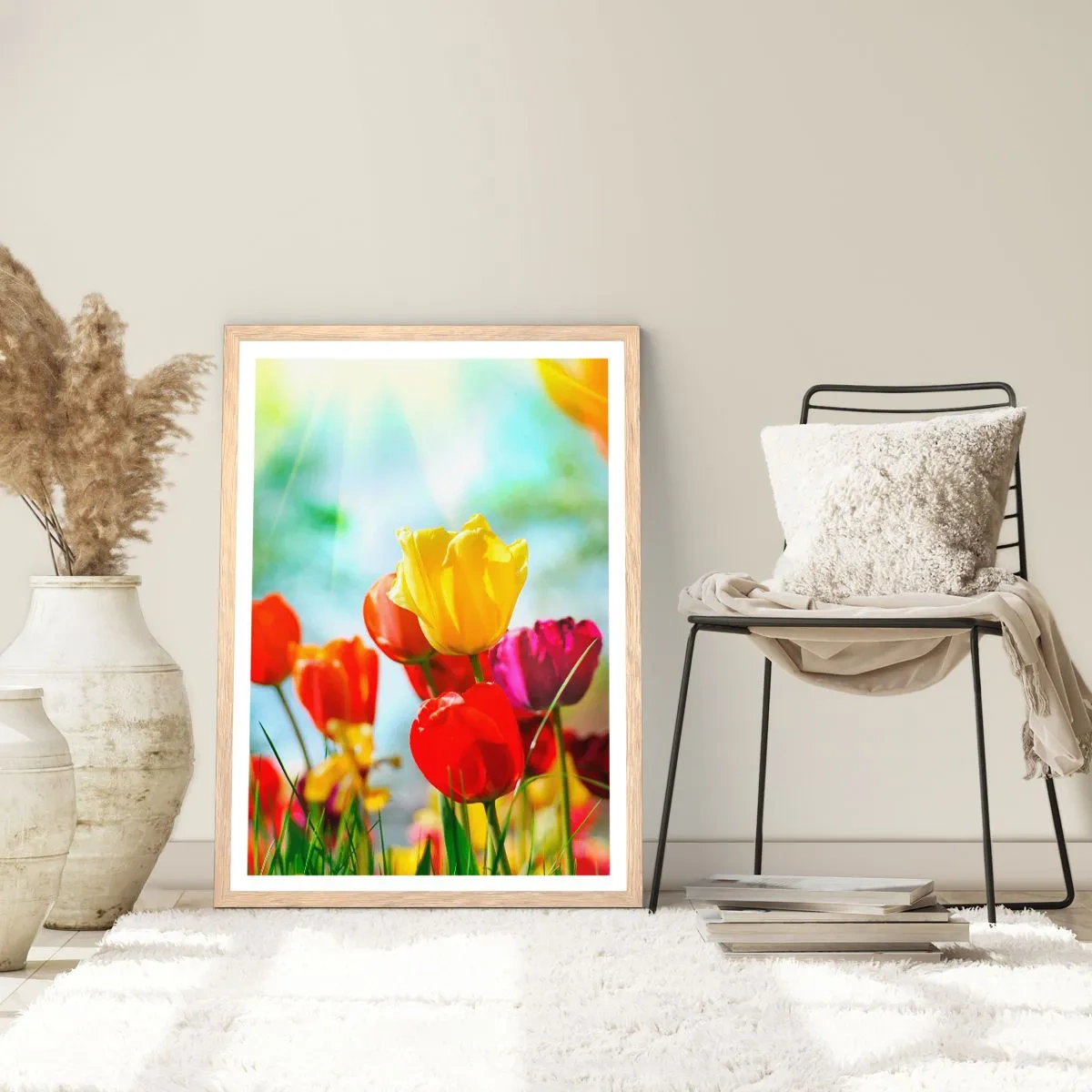 Pôster com moldura de carvalho claro - Todas as cores do sol - 61x91 cm