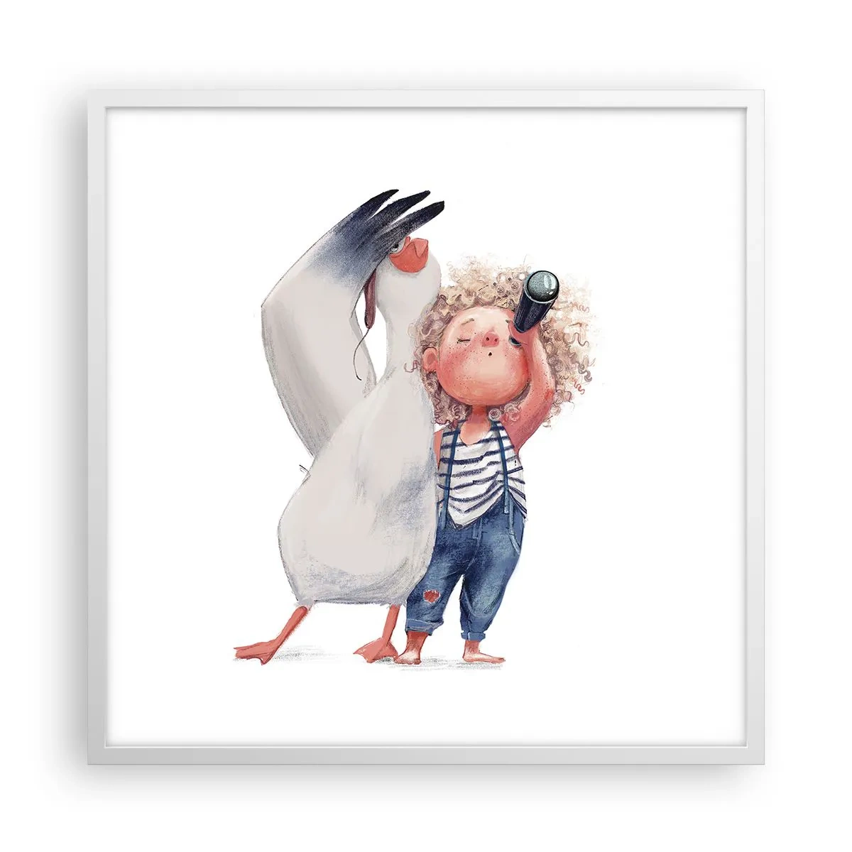 Pôster em moldura branca - O itinerário da grande viagem - 60x60 cm