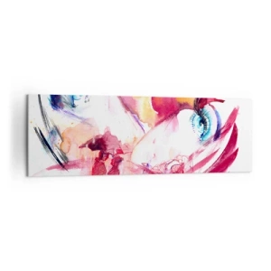 Quadro em tela - Na proximidade, o mundo floresce - 160x50 cm