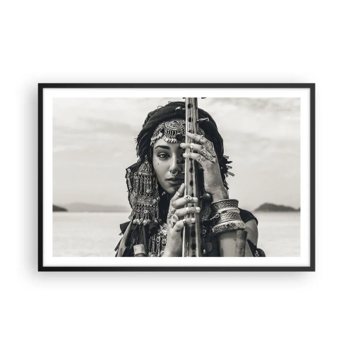Pôster com moldura preta - A própria música oriental - 91x61 cm