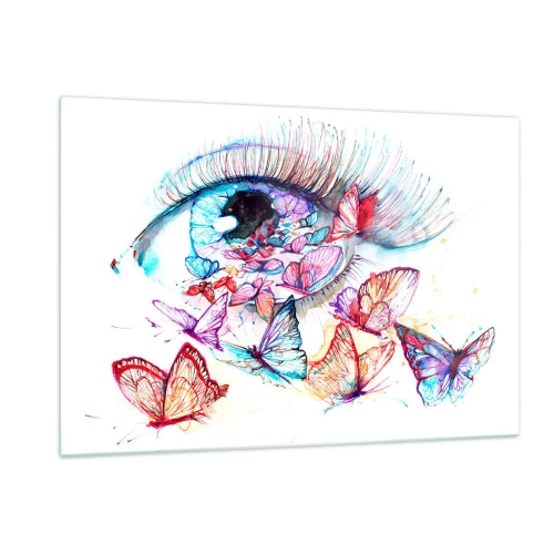 Quadro em vidro - Olhos de conto de fadas - 120x80 cm