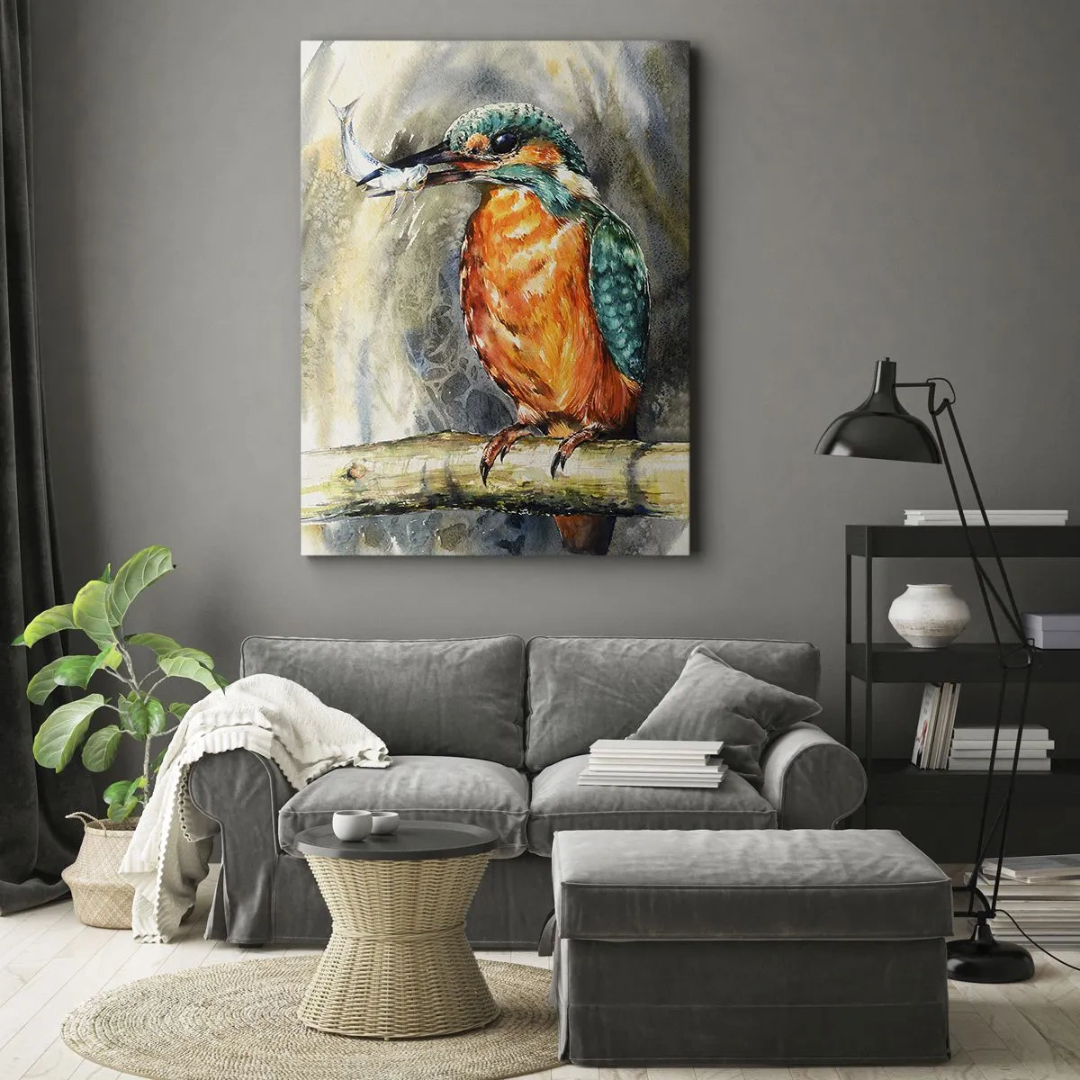 Quadro em tela - Lei da natureza - 55x100 cm