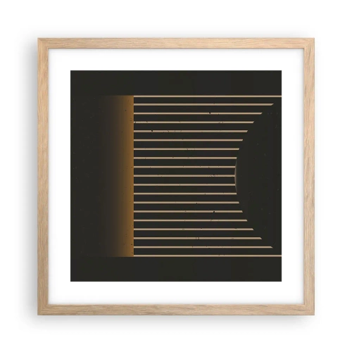 Pôster com moldura de carvalho claro - Explorar a escuridão - 40x40 cm