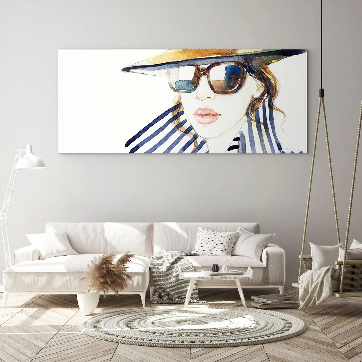Quadro em vidro - Bem-vindo à Flórida - 100x40 cm