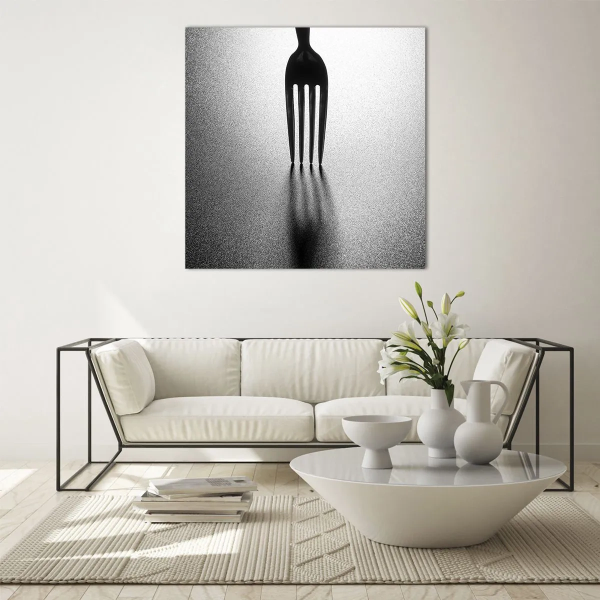 Quadro em vidro - Luz e sombra - 70x70 cm