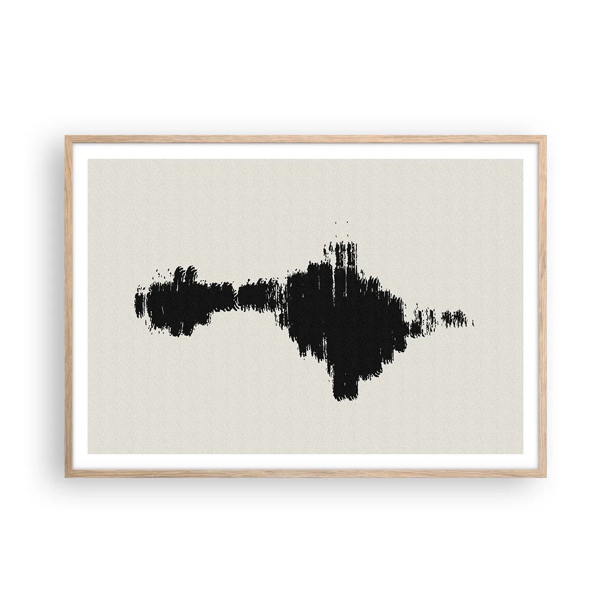 Pôster com moldura de carvalho claro - Vibrações da imaginação - 100x70 cm