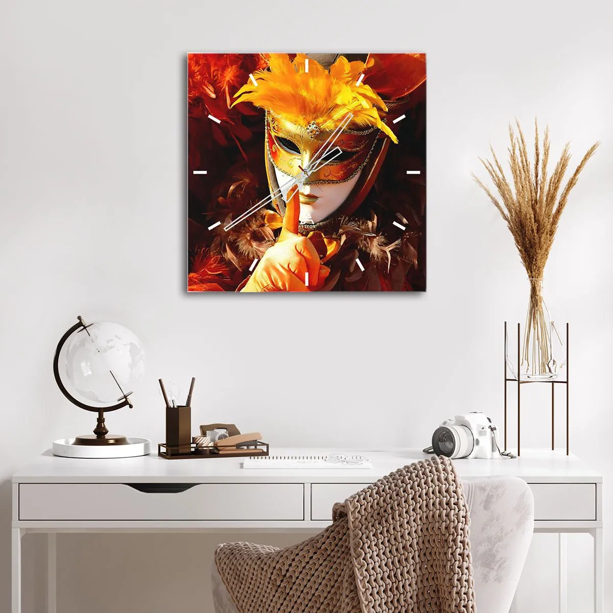 Relógio de parede - Relógio em vidro - O mistério faz parte do jogo - 40x40 cm