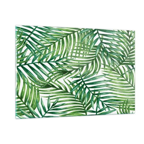 Quadro em vidro - Sob as folhas verdes - 120x80 cm