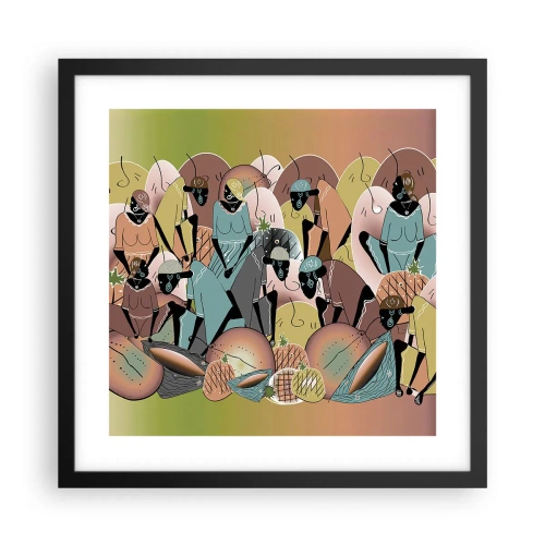 Pôster com moldura preta - Uma grande festa se aproxima - 40x40 cm