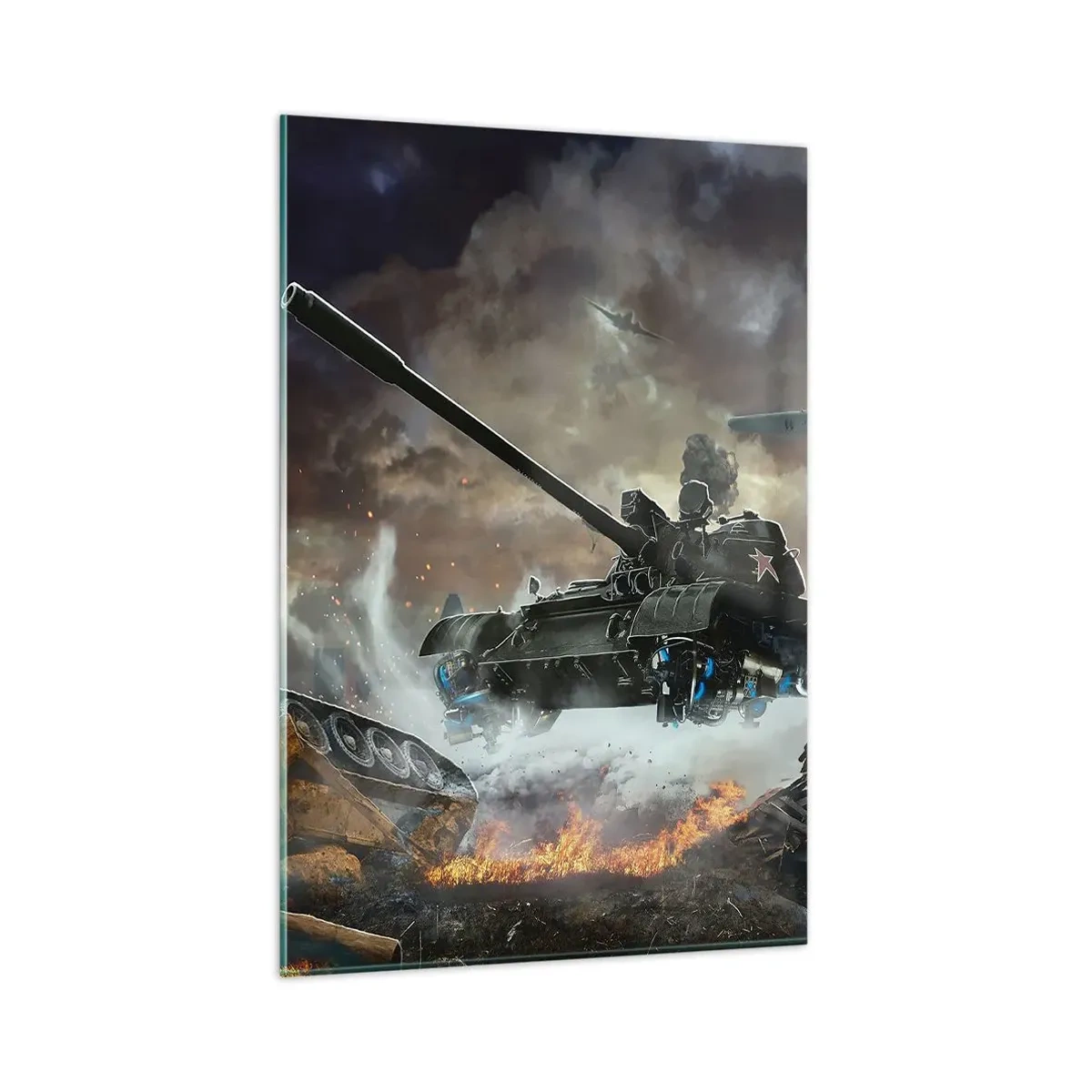 Quadro em vidro - A batalha é terrível e bonita - 80x120 cm