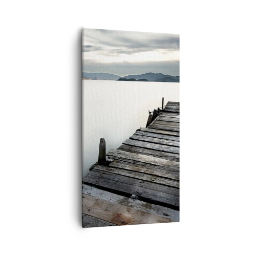 Quadro em tela - Mergulhar em paz - 55x100 cm