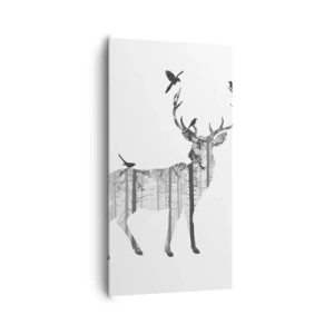 Quadro em tela - Bom espírito da floresta - 65x120 cm