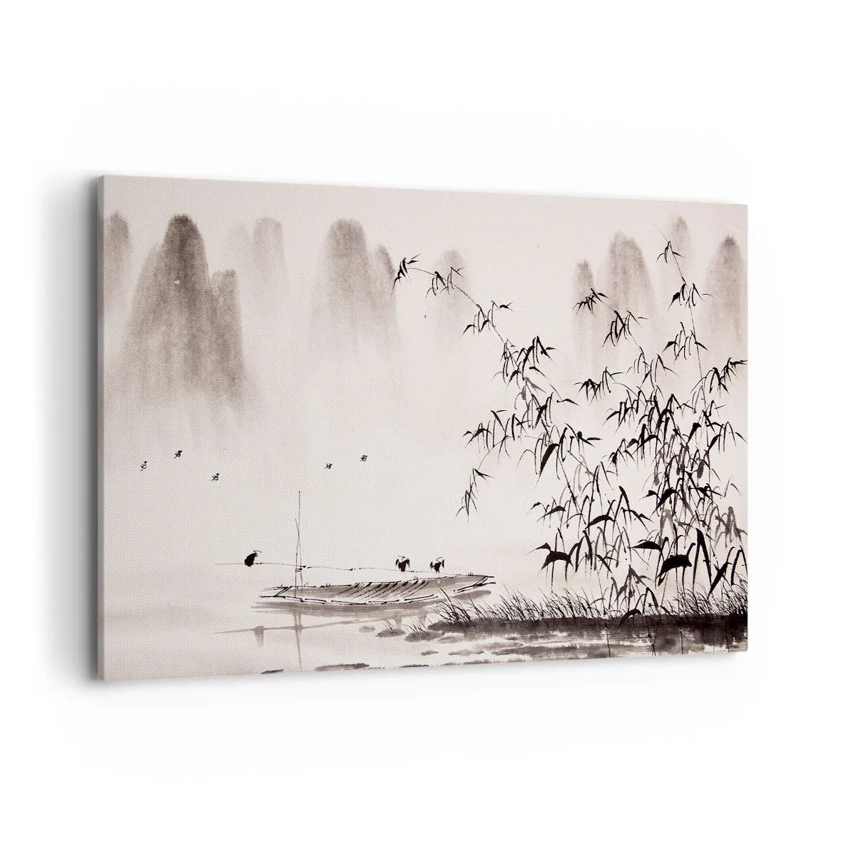 Quadro em tela - O silêncio dos campos de arroz - 120x80 cm