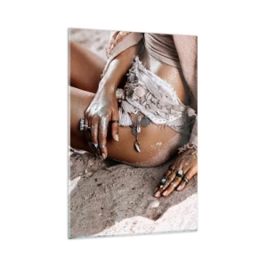 Quadro em vidro - Expulsa pelas ondas? - 80x120 cm