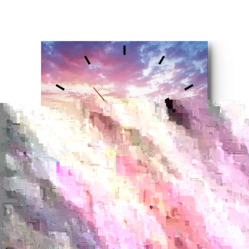 Relógio de parede - Relógio em vidro - Um momento de profunda experiência - 30x30 cm