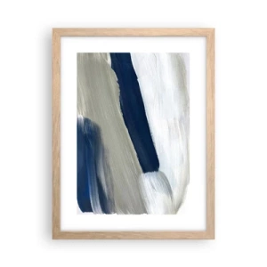 Pôster com moldura de carvalho claro - Encontro com a brancura - 30x40 cm