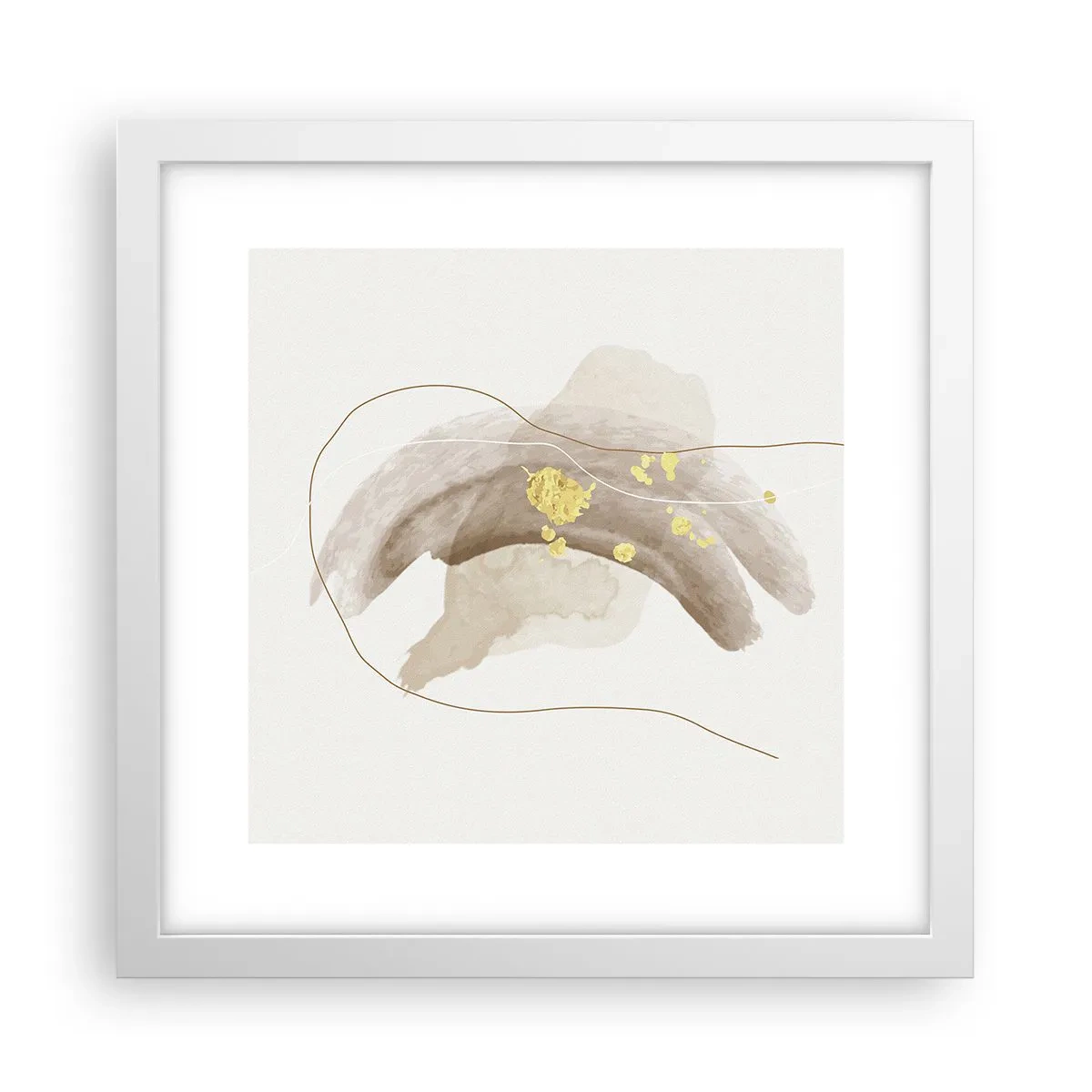 Pôster em moldura branca - Encontrado no espaço - 30x30 cm