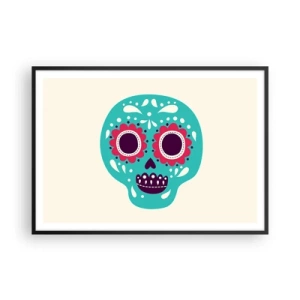 Pôster com moldura preta - Vida – diversão até a morte - 100x70 cm