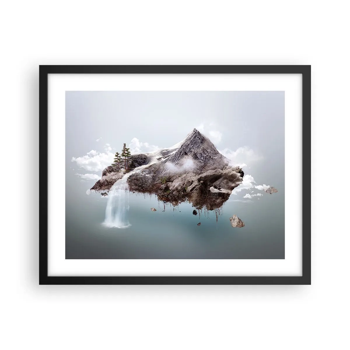 Pôster com moldura preta - Pelos olhos de um surrealista - 50x40 cm