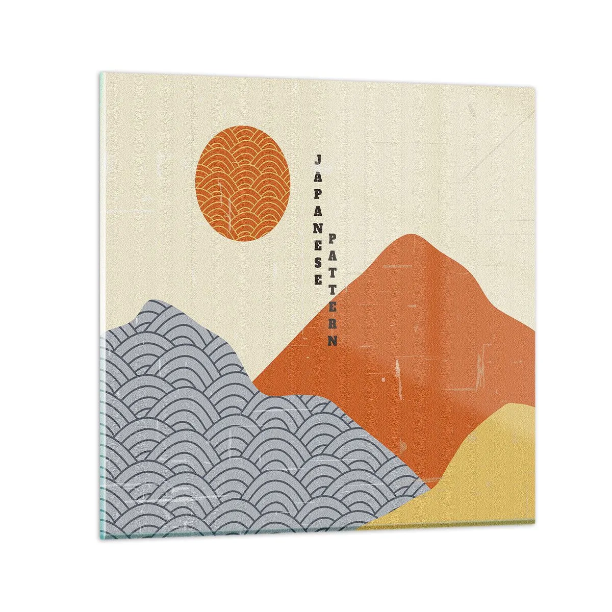 Quadro em vidro - No espírito japonês - 40x40 cm