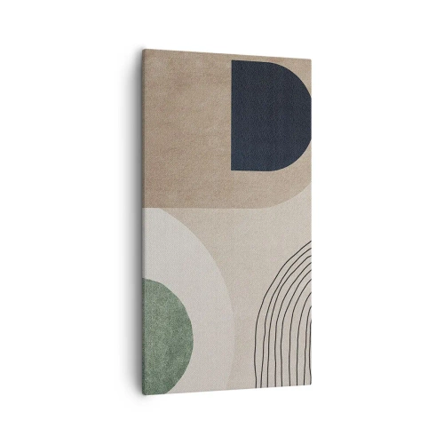 Quadro em tela - A gentileza do oval - 55x100 cm