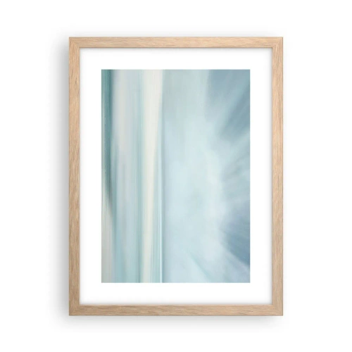 Pôster com moldura de carvalho claro - Paz ao horizonte - 30x40 cm