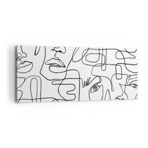 Quadro em tela - Em emoções emaranhadas - 100x40 cm