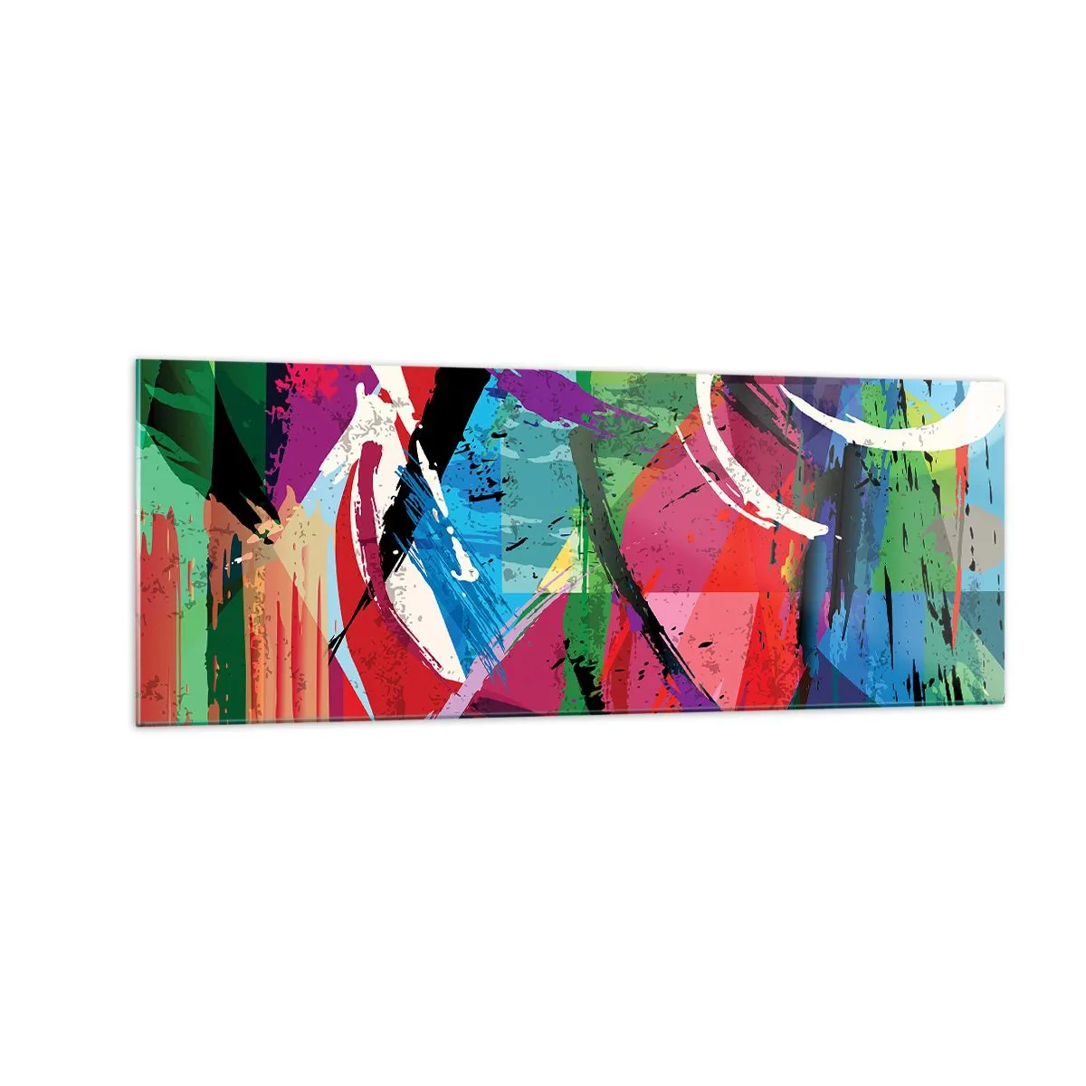 Quadro em vidro - Rápido, vivo e animado - 140x50 cm