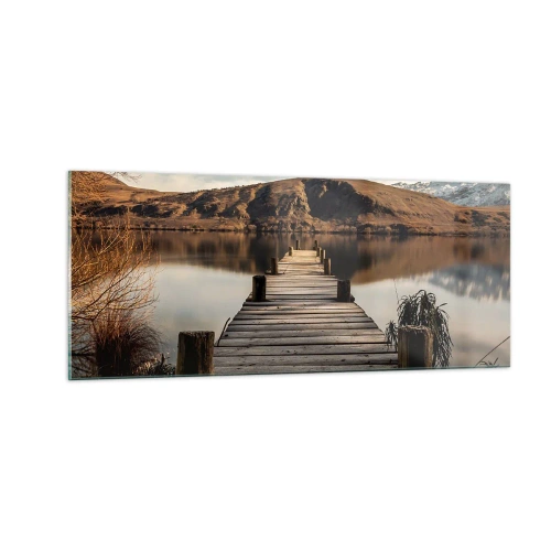 Quadro em vidro - Paisagem em silêncio - 100x40 cm