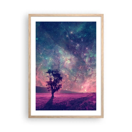 Pôster com moldura de carvalho claro - Sob o céu mágico - 50x70 cm