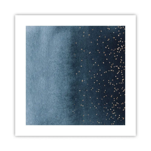 Pôster - Composição – fases azuis - 40x40 cm