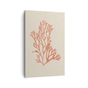 Quadro em tela - Filigrana coral - 80x120 cm