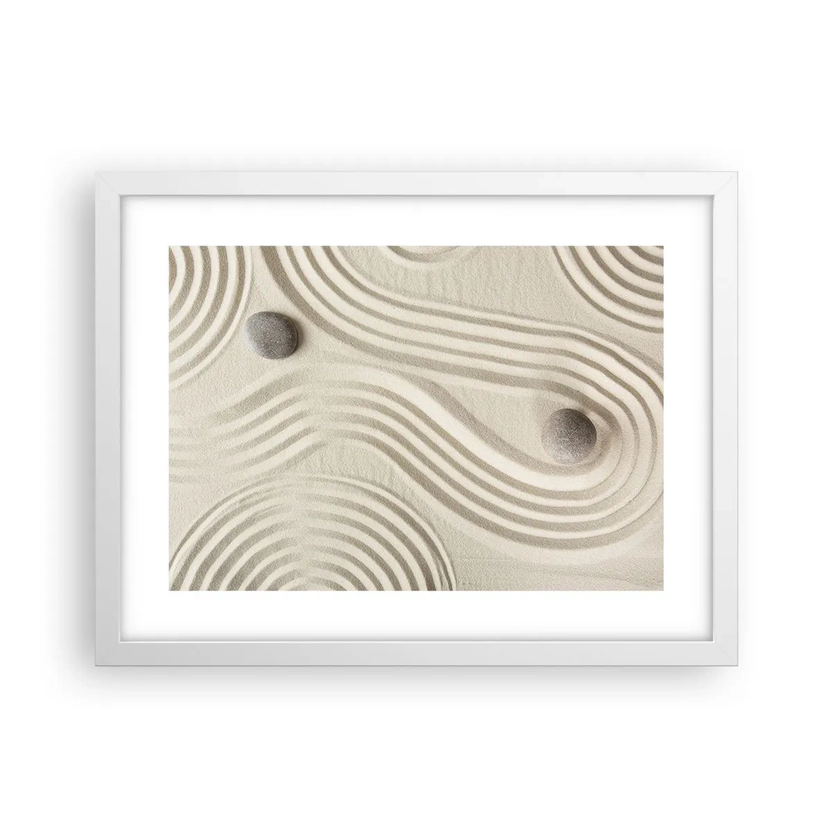 Pôster em moldura branca - Um toque de calor - 40x30 cm