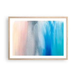 Pôster com moldura de carvalho claro - Elementos: ar - 70x50 cm