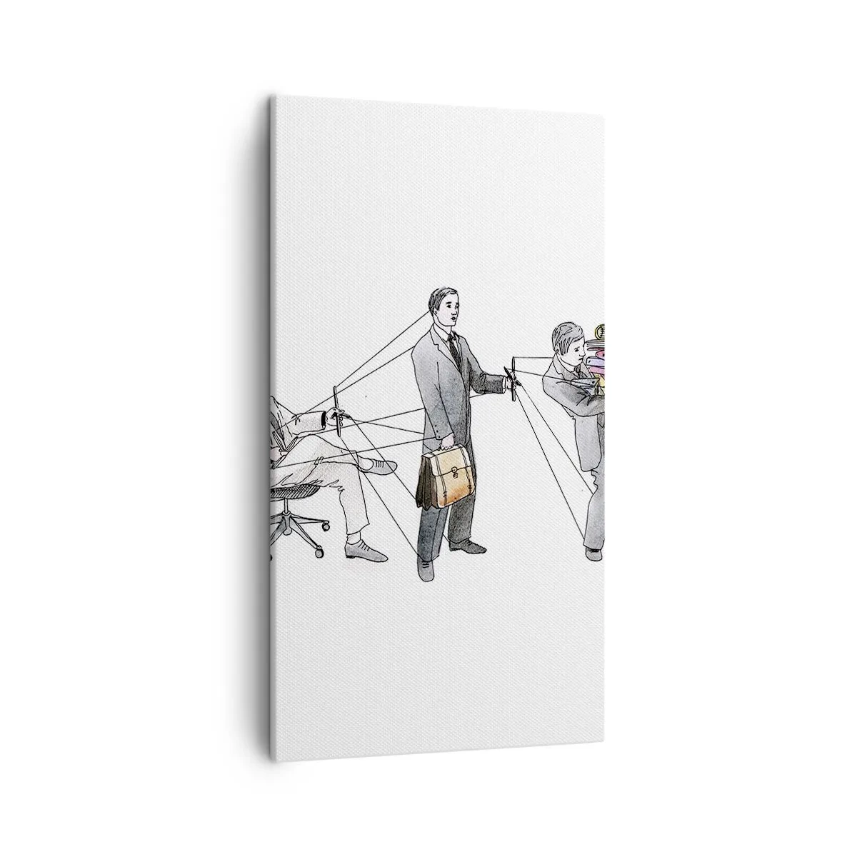 Quadro em tela - Cada um tem o seu mestre - 45x80 cm