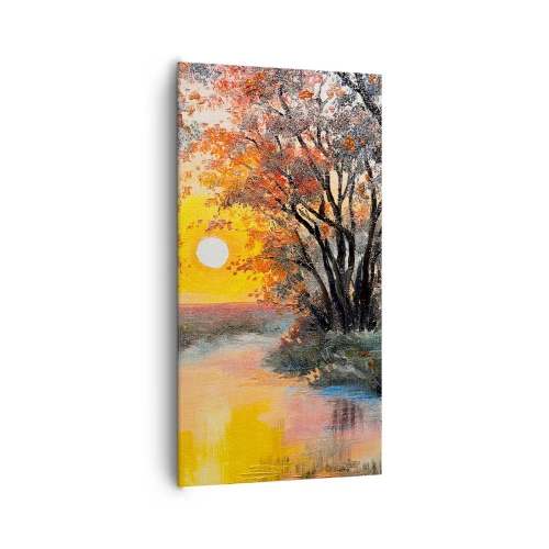 Quadro em tela - Vibrações de outono - 65x120 cm
